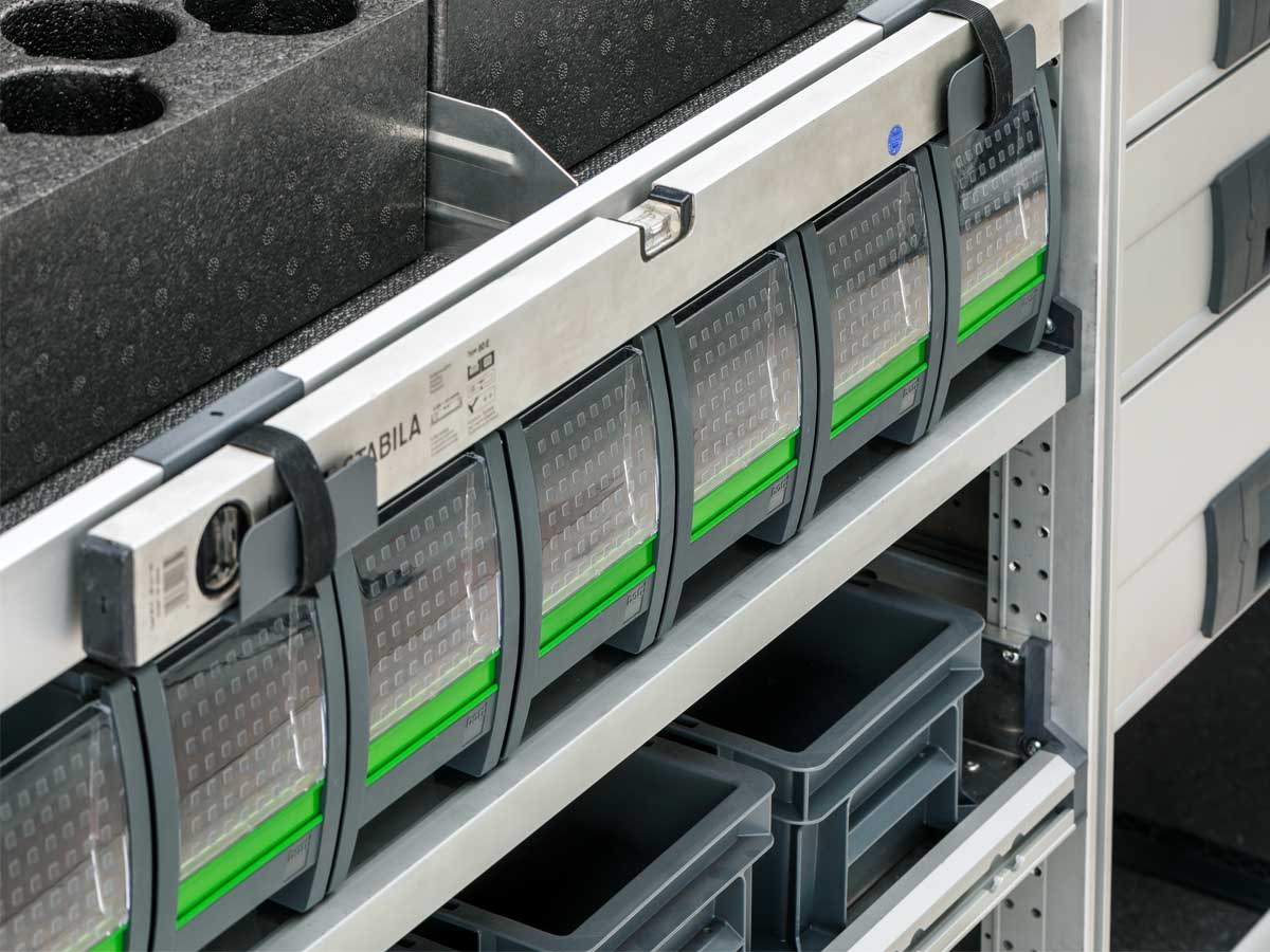 Sistema di allestimento furgoni Fiat: sistema di valigette