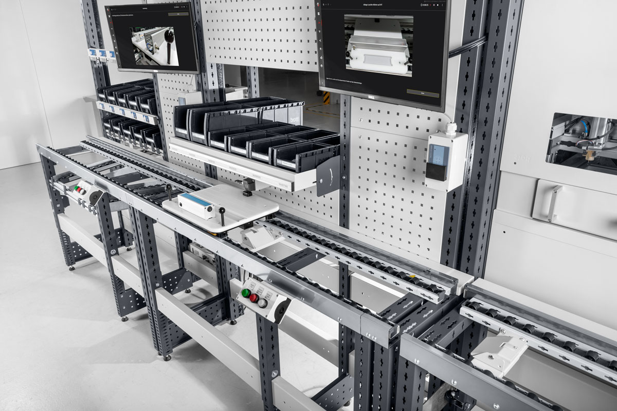 È possibile configurare in modo flessibile ed ergonomico le singole stazioni della linea di produzione industriale.